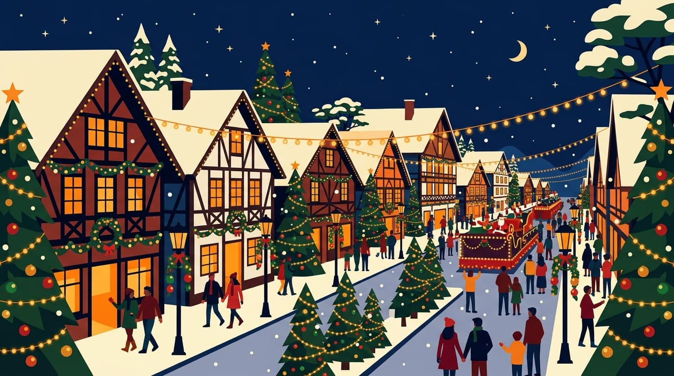 Ilustração de capa do post sobre o Natal Luz 2026 em Gramado
